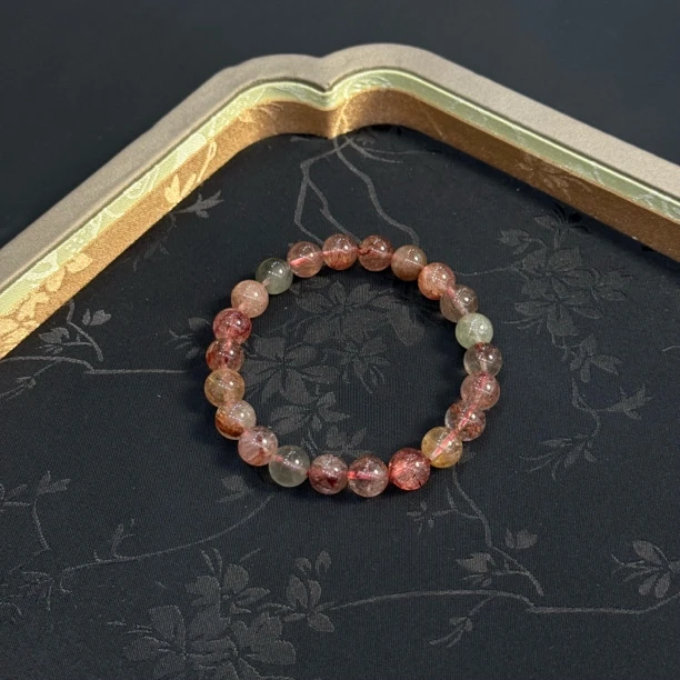 【琉光织梦】天然多宝彩色发晶手串10mmY770