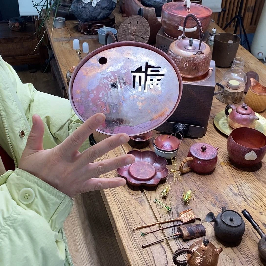 任和堂纯紫铜壶承556655