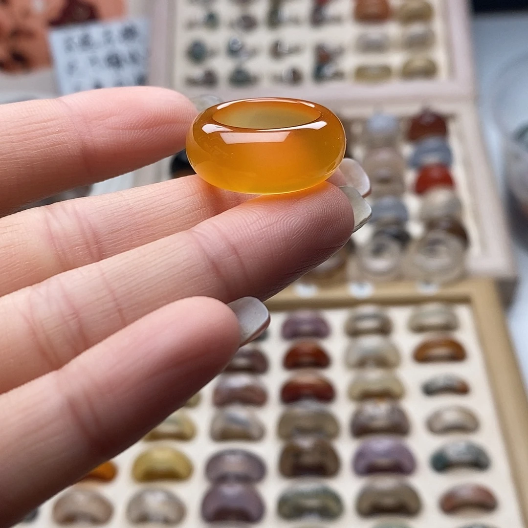 玛瑙/玉髓未镶嵌戒指A17不退换港11