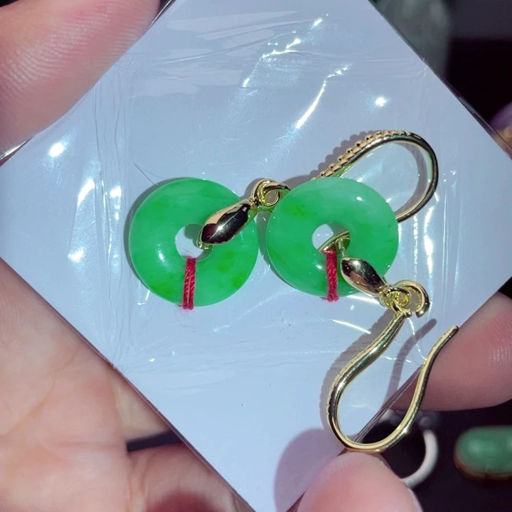 翡翠未镶嵌耳饰耳饰