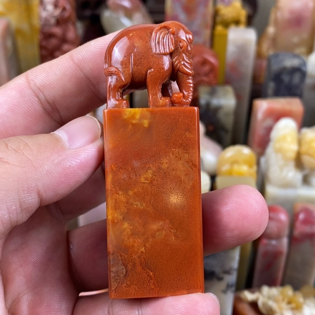 巴林石其他巴林石手工雕钮章