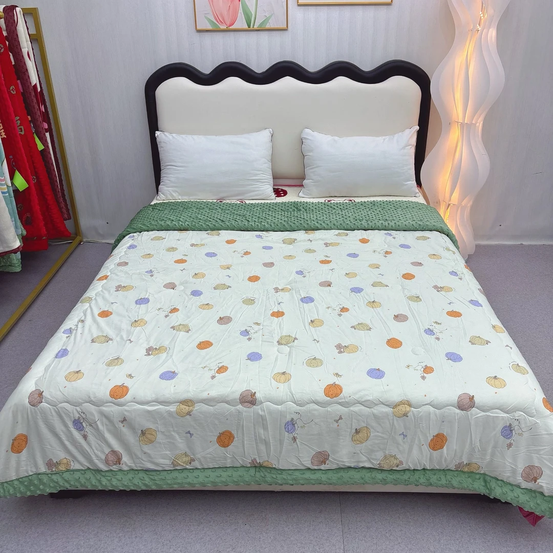 【秋冬豆豆被】A类双层纱大豆纤维豆豆被保暖可机洗被子懒人必备