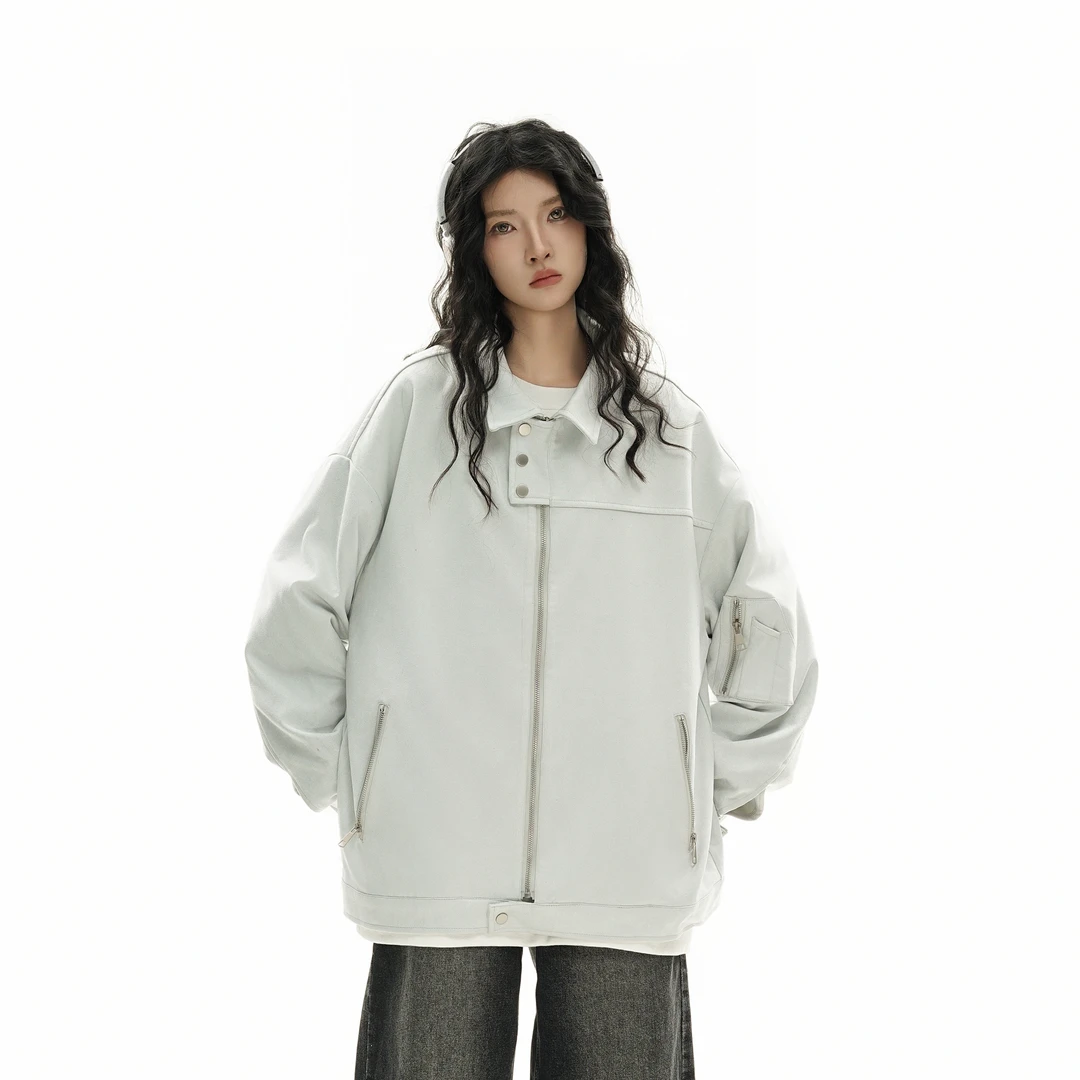 外套春秋夹克休闲宽松韩版美式百搭复古情侣秋季JK441