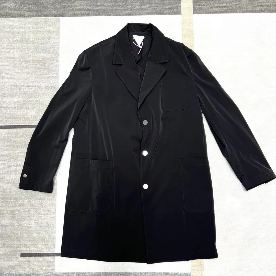全新未使用 BOTTEGA VENETA/葆蝶家 西装领风衣外套男中长款宽松