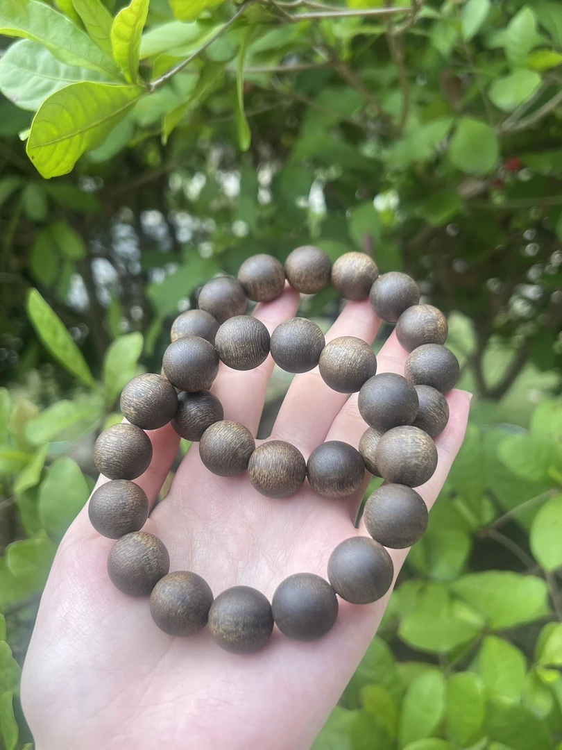 沉香【雅逸居•黄奇楠1.4圆珠单圈手串】天然花香果香木质香奶香药香