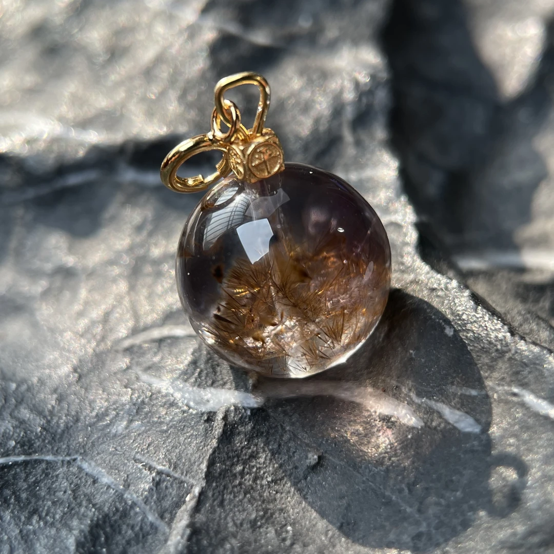 超净体巴西紫钛极光带金牙单珠13mm+多样性发其一 KT25100712