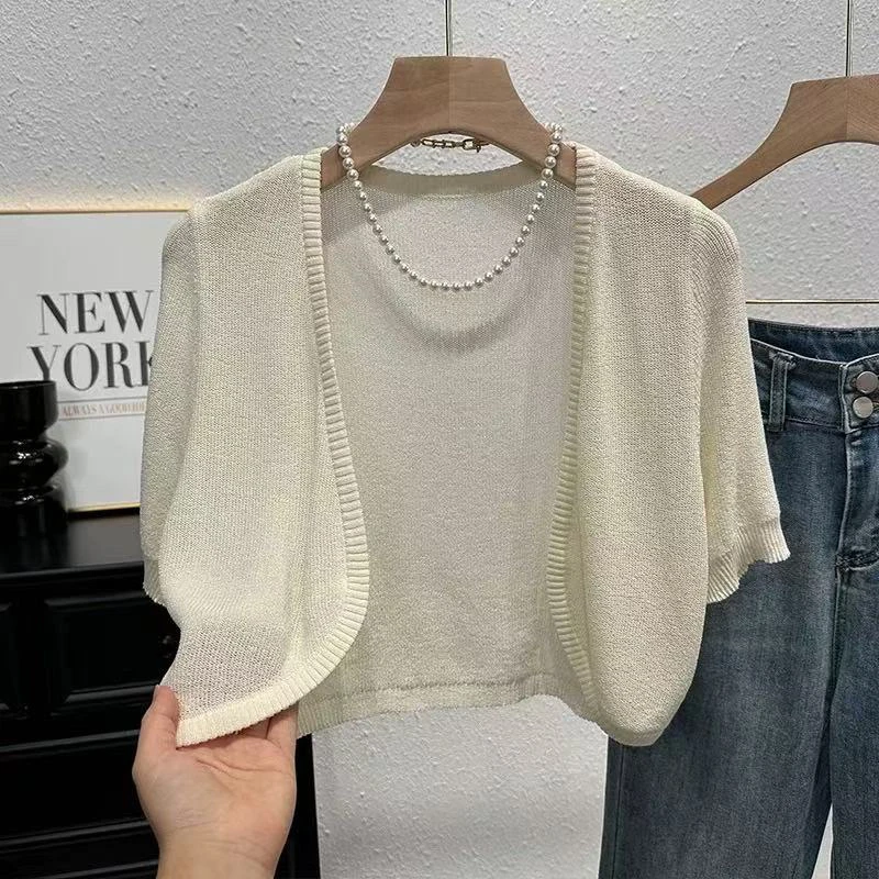 【肉总】薄款披肩外搭配吊带裙防晒衫上衣