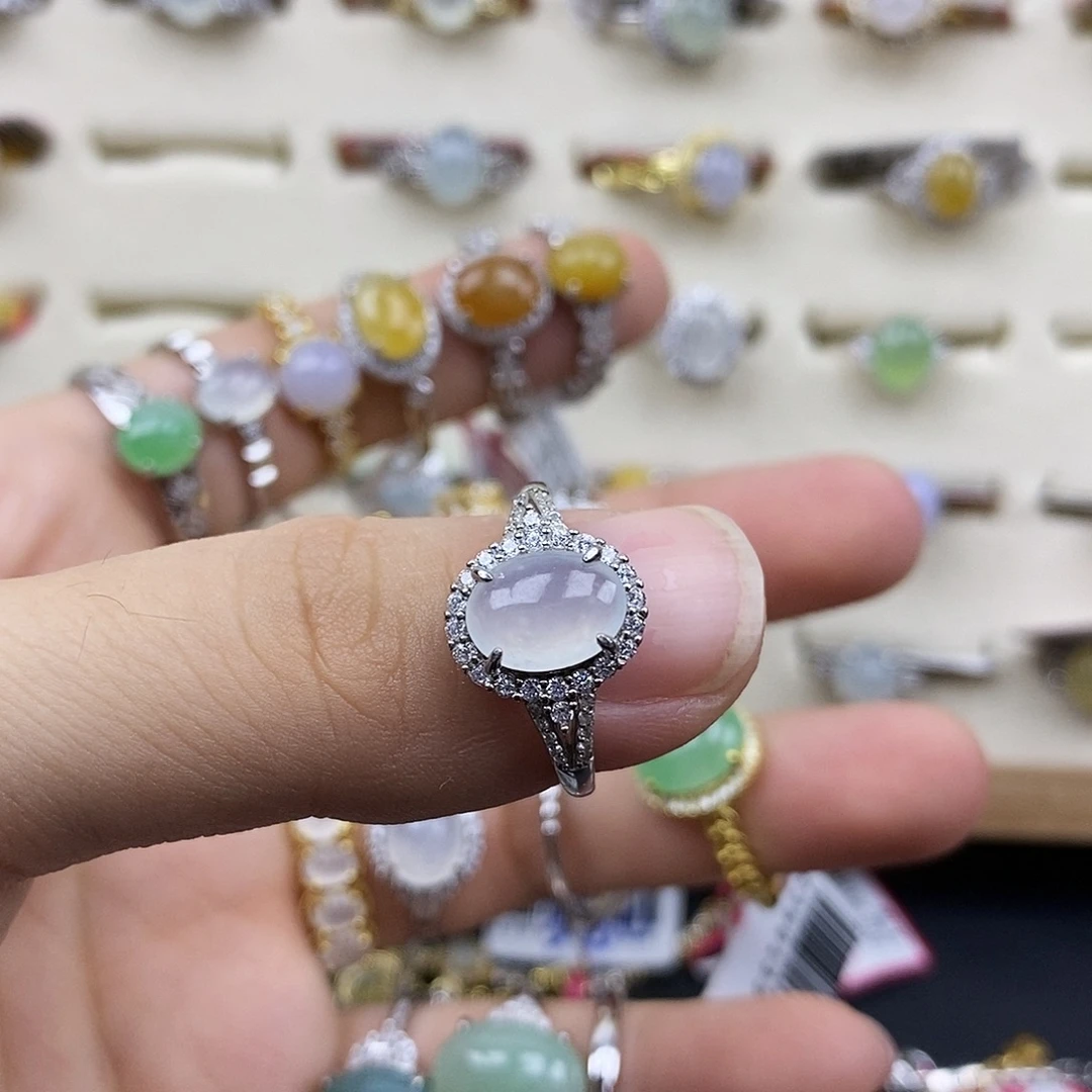 翡翠银S925镶嵌戒指