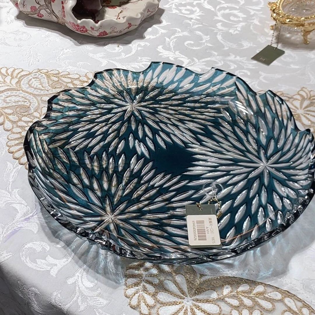 摆件0026捷克水晶烟花款收纳盘