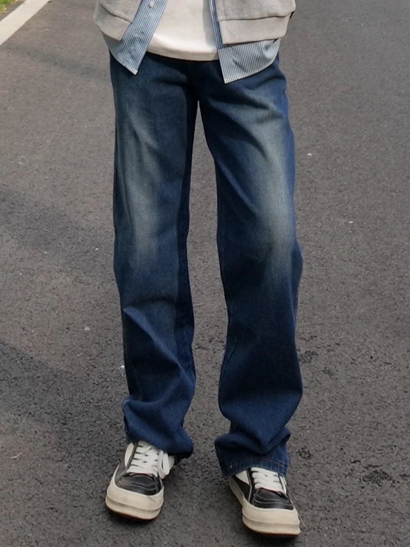 浩仔STUDIO cleanfit直筒阔腿牛仔裤男复古vintage裤子 111-0113