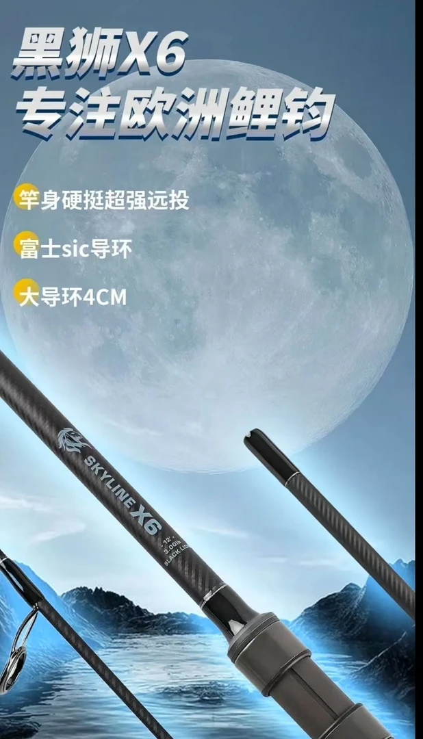 黑狮欧式鲤欧鲤钓竿钓鱼竿X6（3.66m）