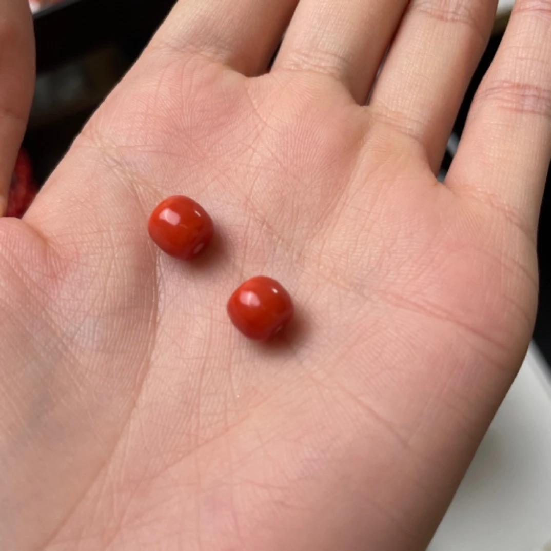 莫莫珊瑚老型珠火焰纹单珠配饰680