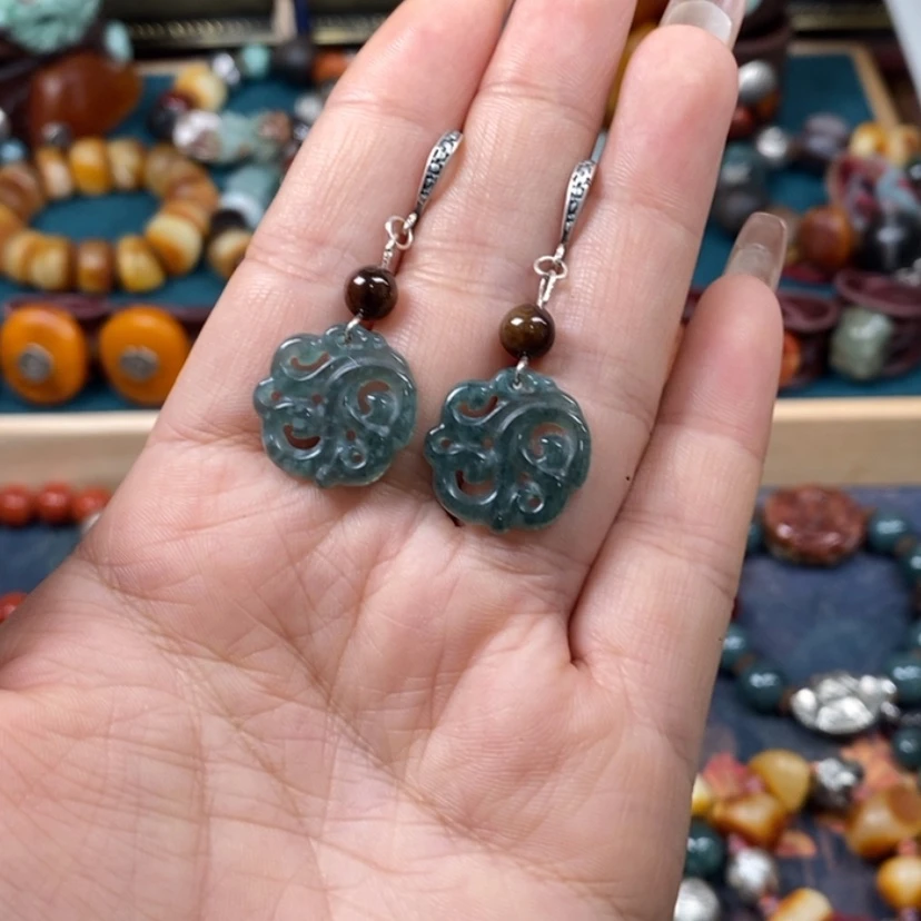 【闪购商品】翡翠耳饰未镶嵌耳环