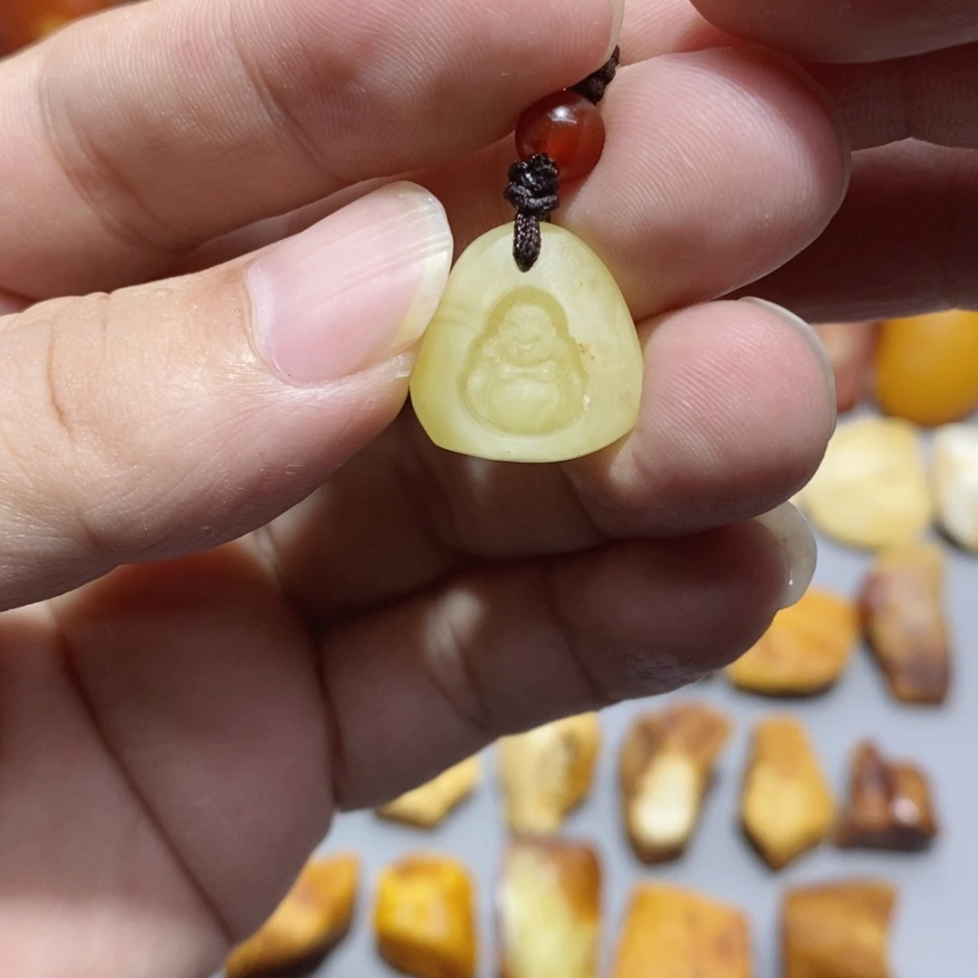 琥珀未镶嵌裸石蜜蜡原石定制