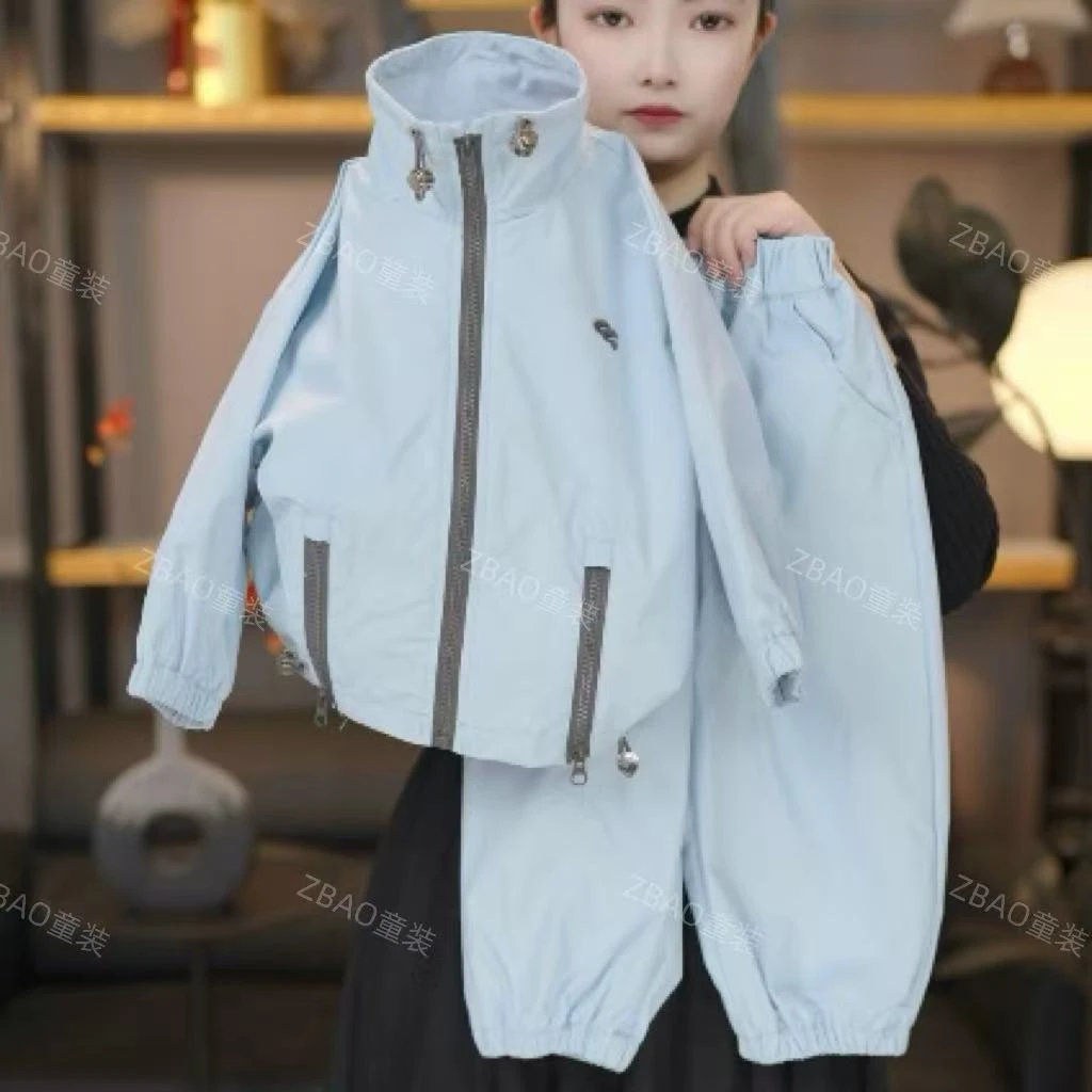 2025春秋新款儿童潮流韩版时尚冲锋衣外套春秋洋气