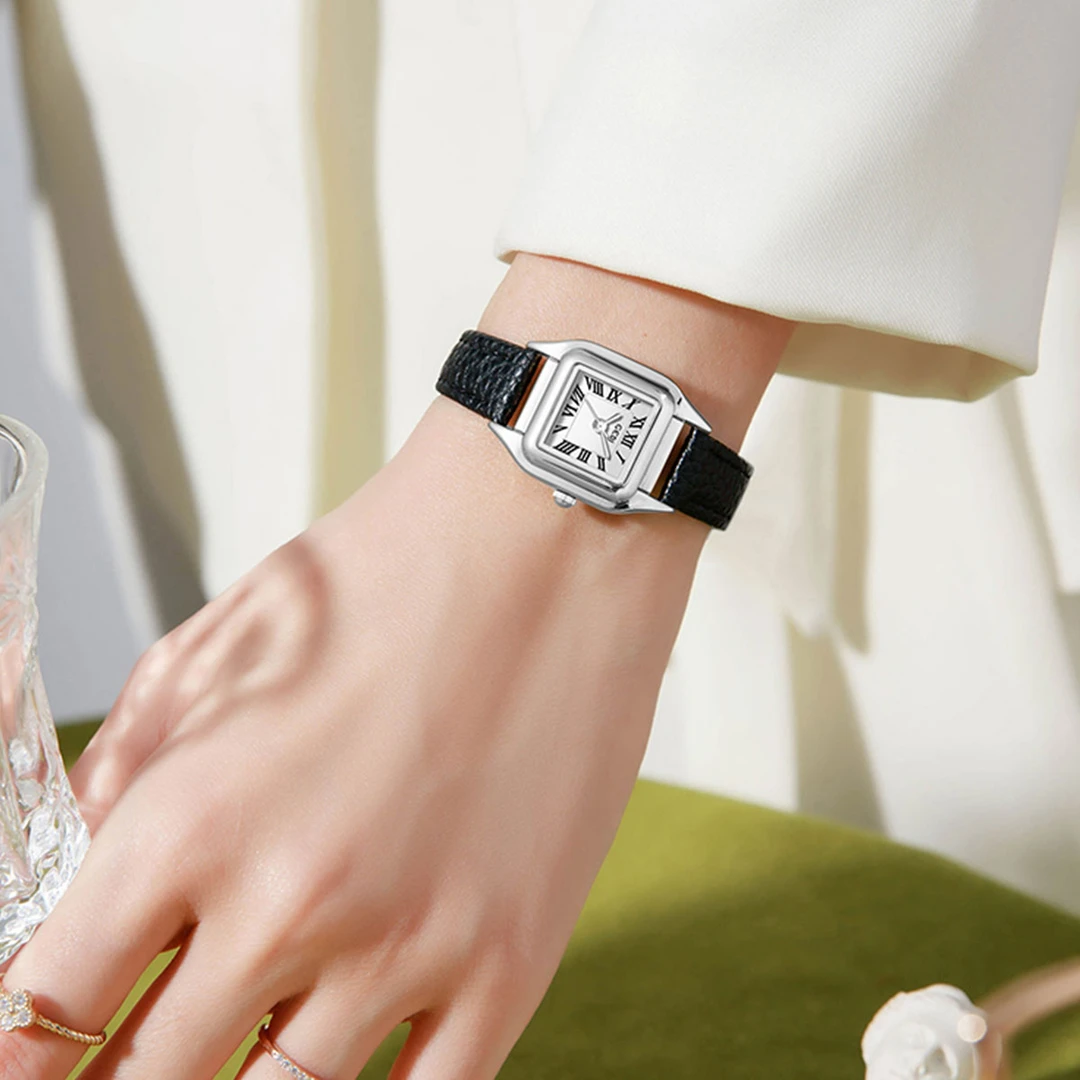 明珠系列女士腕表皮带轻奢时尚手表古典休闲防水气质经典女表