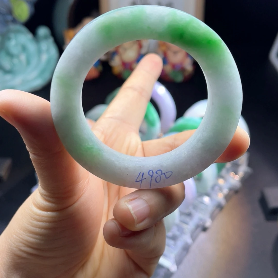 未镶嵌天然翡翠手镯定制定制翡翠