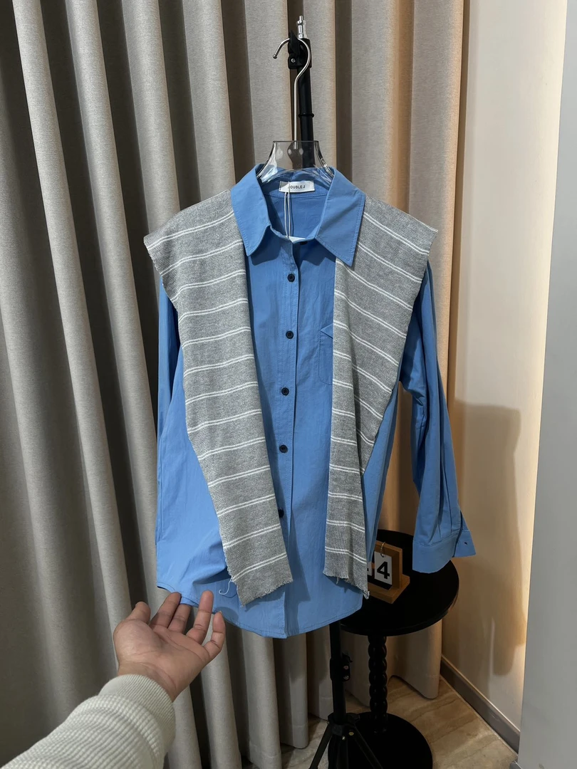 【2521#披肩衬衣】春季时尚百搭衬衣