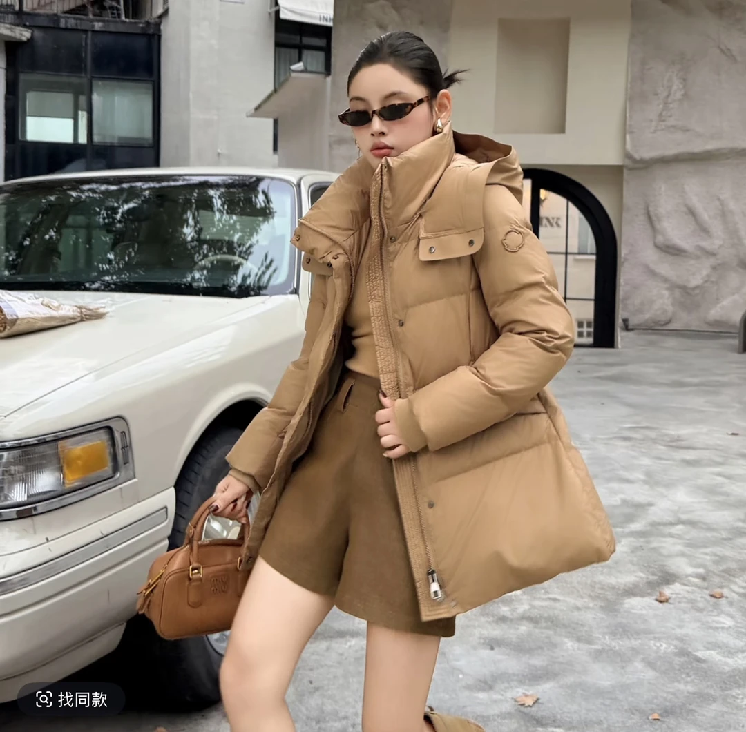 简约时尚连帽收腰羽绒 服ZYD071 aq