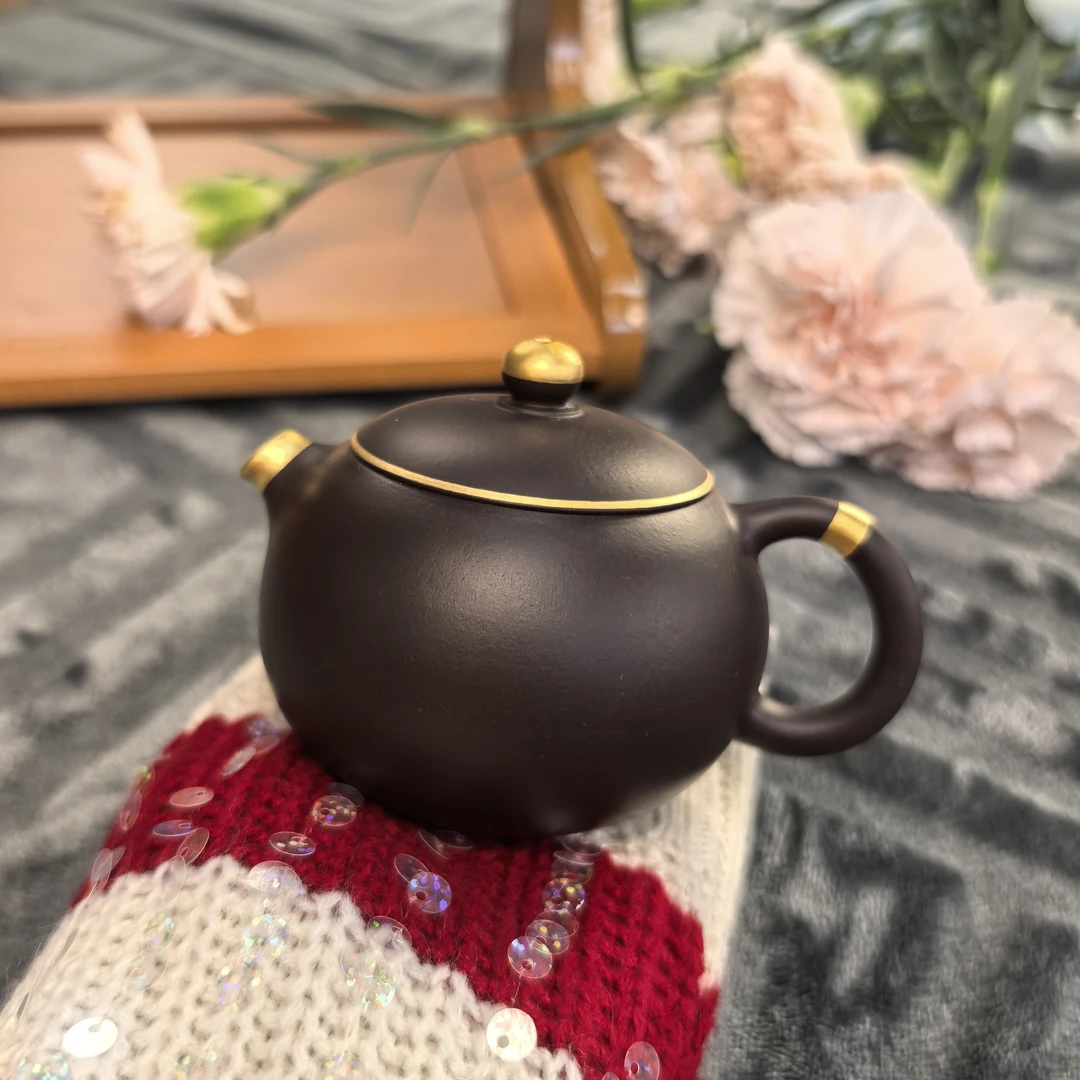 【百年港陶】018茄皮紫泥“鎏金西施”