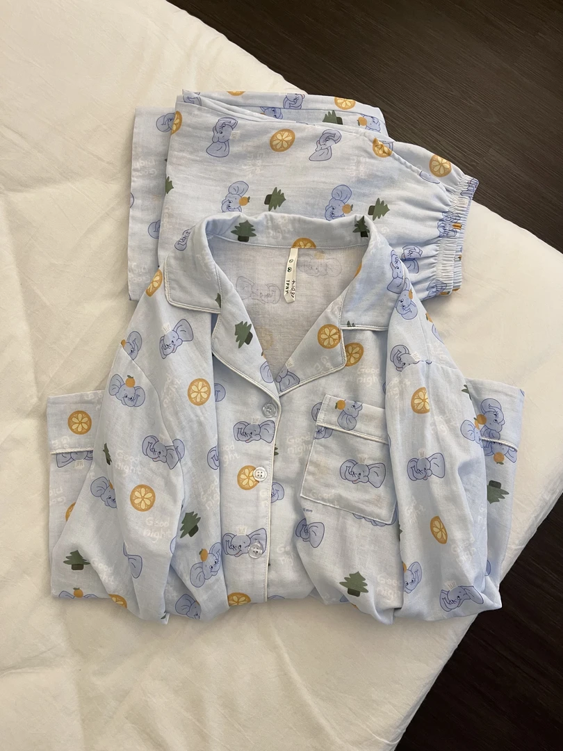 【DMXJ大梦想家】甜美慵懒风蝴蝶结睡衣女秋季新款长裤家居服套装