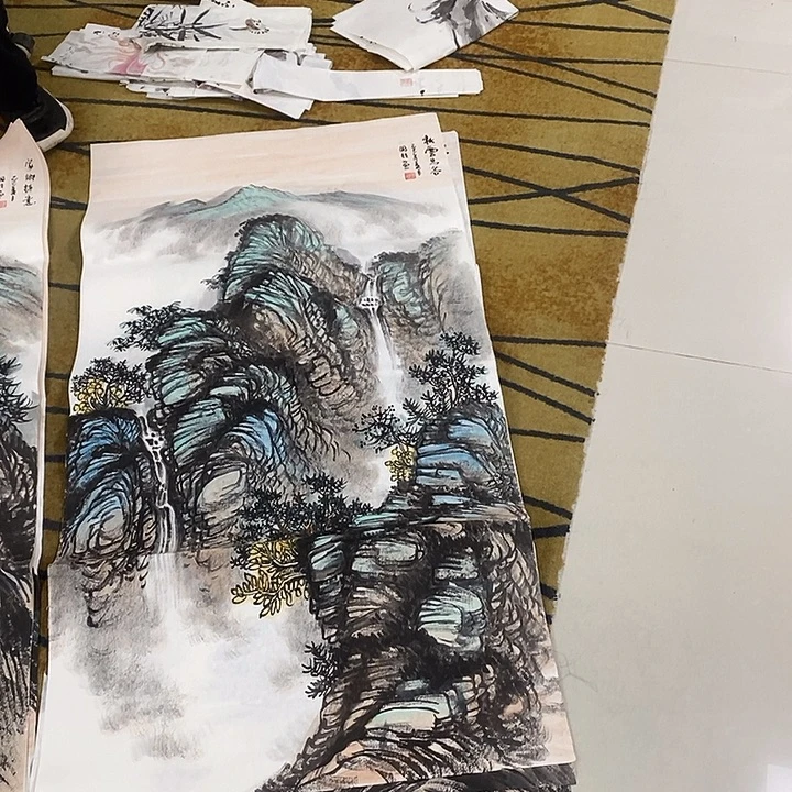 糊***生国画放漏作品手绘很开心3