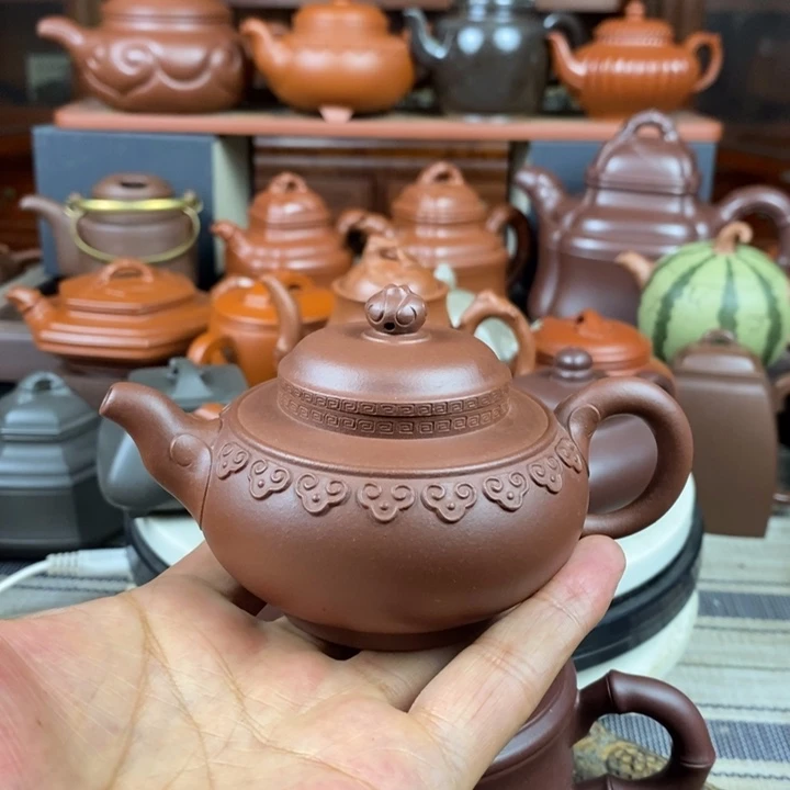 茶壶紫砂云肩如意150cc原矿老底曹青双十一特价