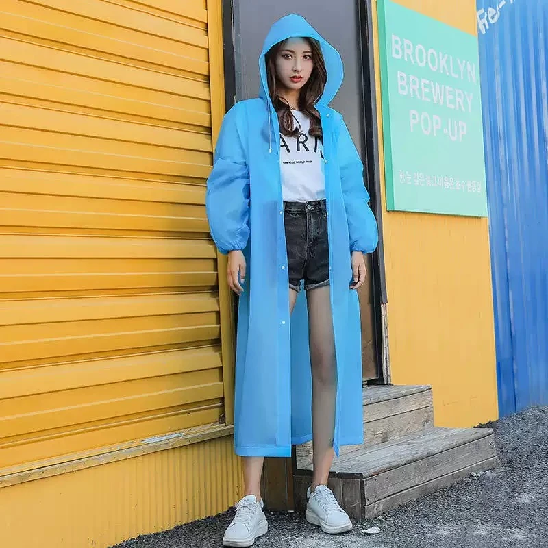 非一次性EVA雨衣成人长款全身防雨透明加厚外穿男女通用雨衣便携