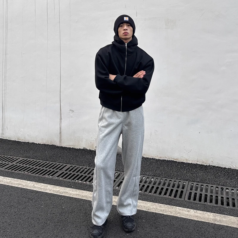 AUTICUP Scuba春季美式复古cleanfit弯刀卫裤立体裁剪直筒休闲裤