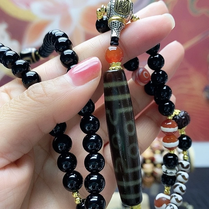 玛瑙/玉髓合金颈饰