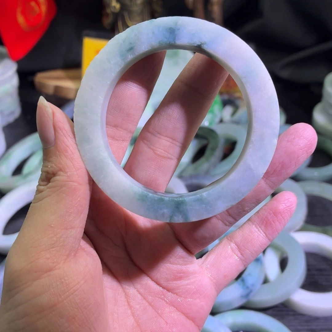 定制翡翠未镶嵌天然翡翠A货毛胚手镯定制