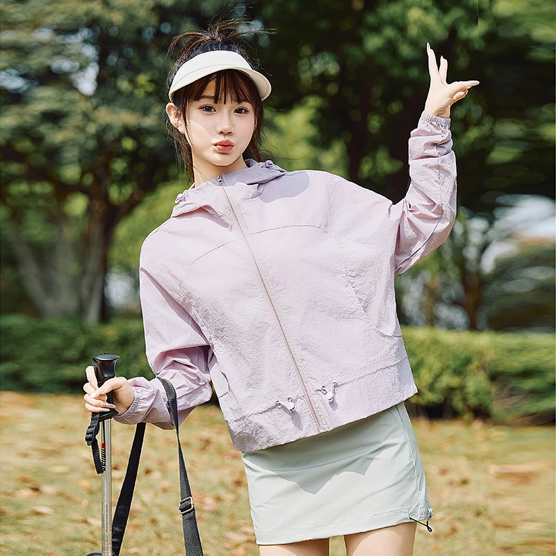 休闲防晒服女短款2025年夏季新款小个子韩版透气薄外套