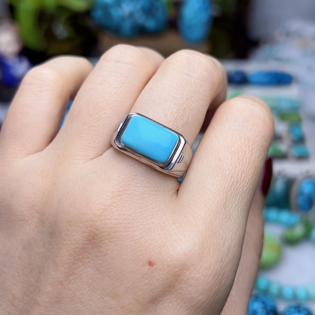 绿松石珠宝奇石银S925镶嵌