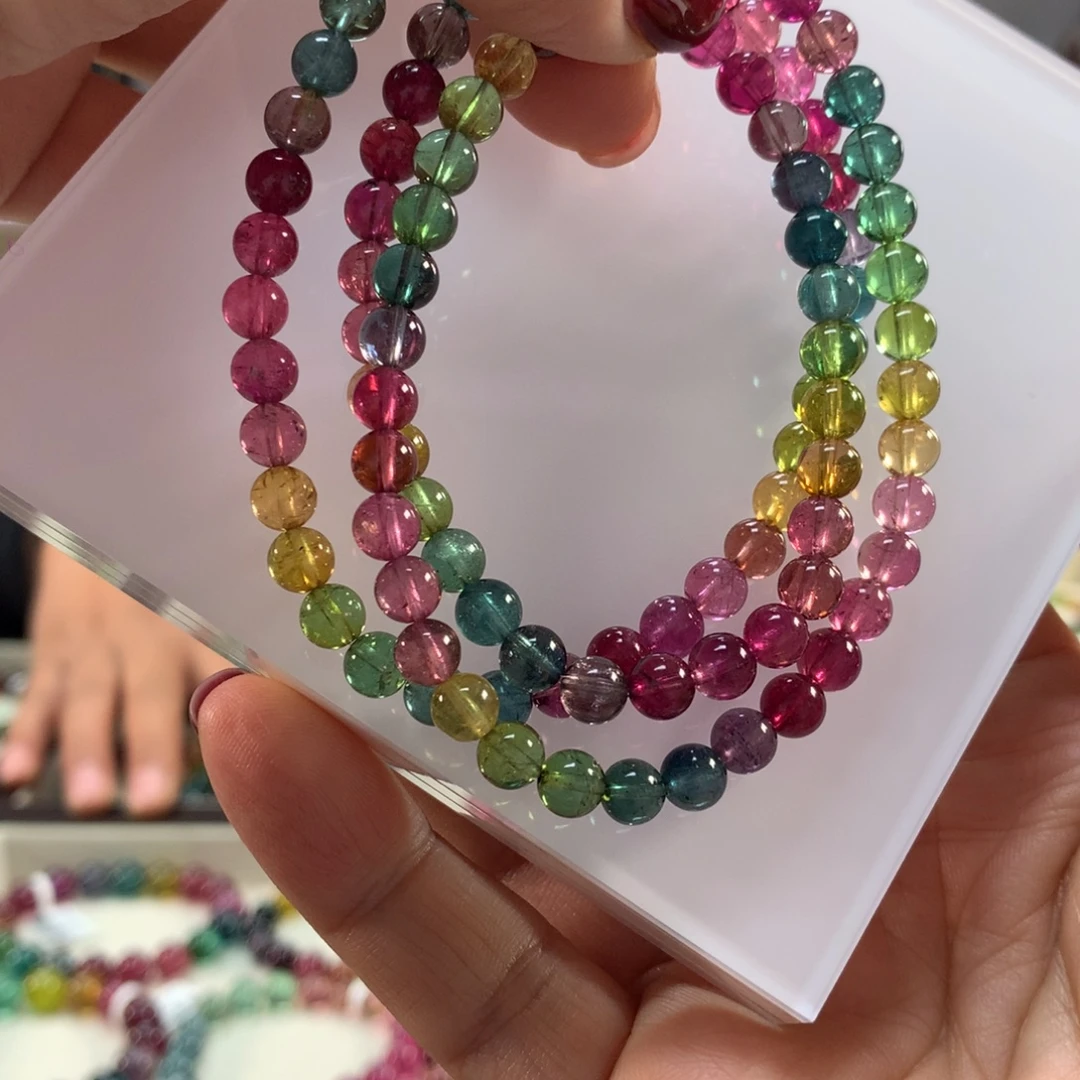 未镶嵌碧玺手链6左右