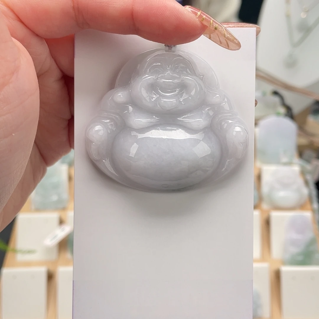 翡翠未镶嵌颈饰佛公