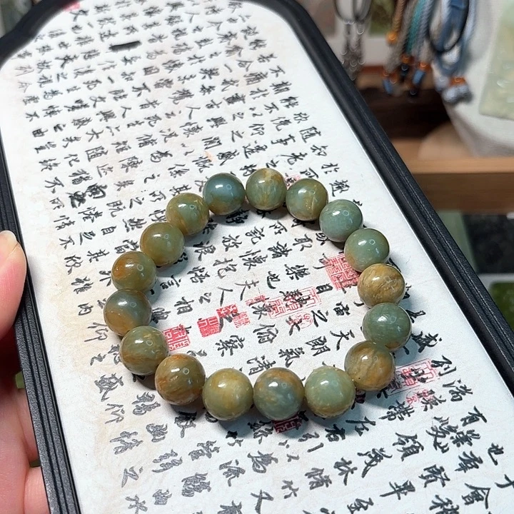 蛇纹石玉合金手串12mm手串