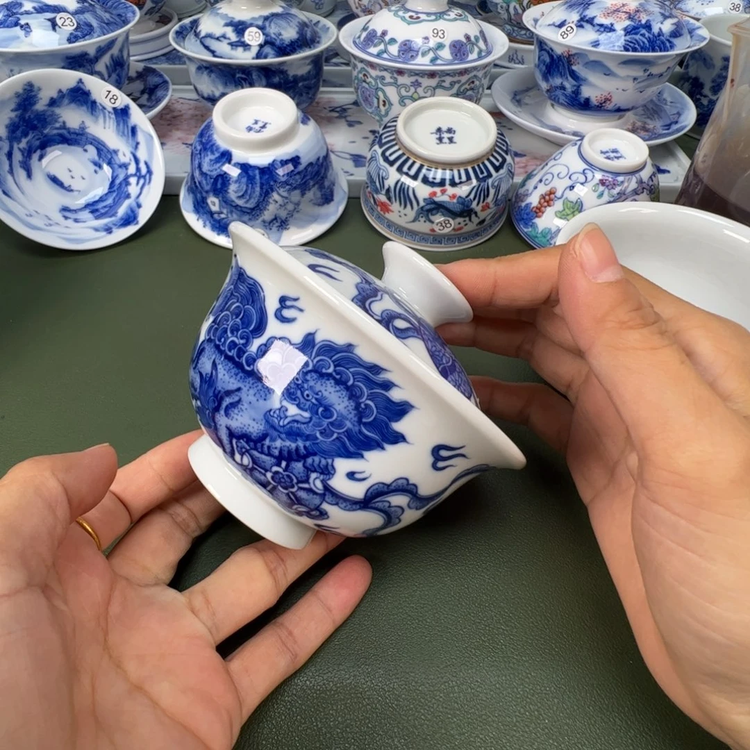 景德镇纯手工纯手绘茶具木木21