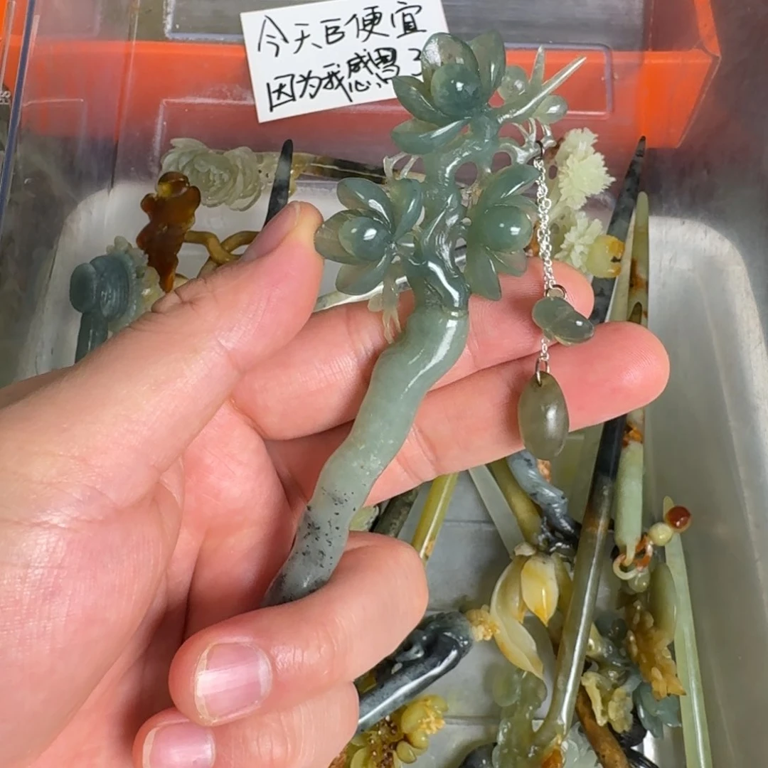 岫玉发饰未镶嵌明君玉簪贼拉好看