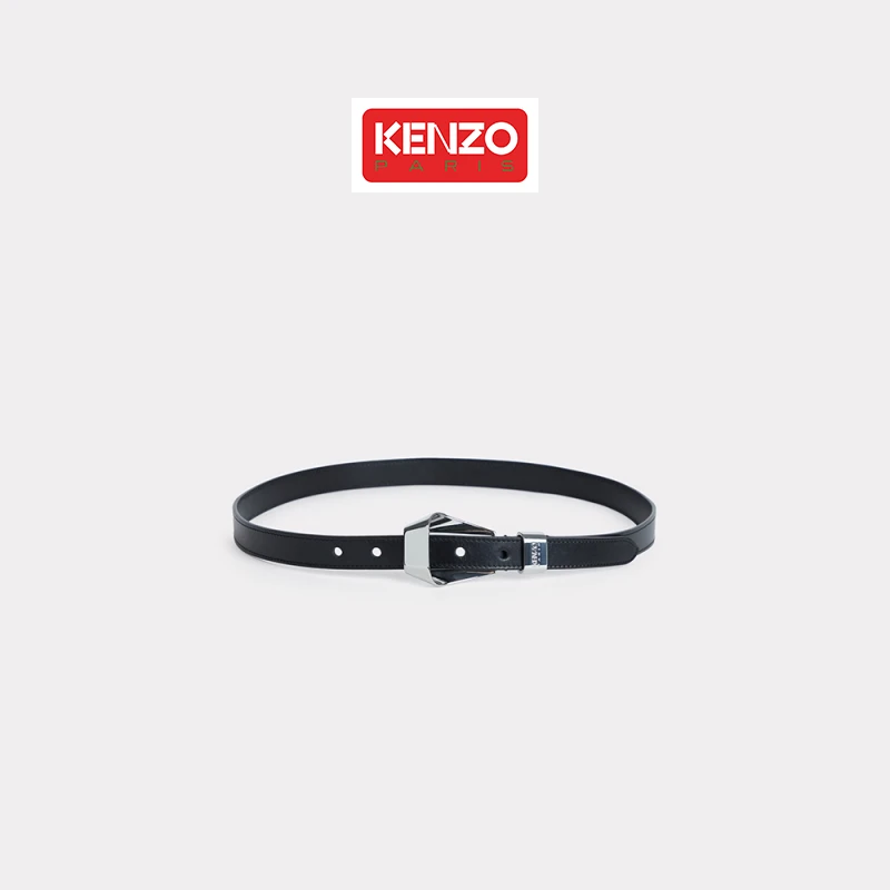 KENZO 25春夏新品男女同款字母LOGO复古时尚编织腰带