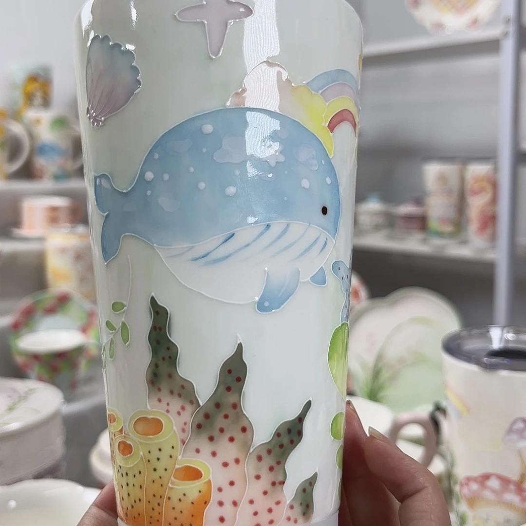 手绘高温釉下彩陶瓷