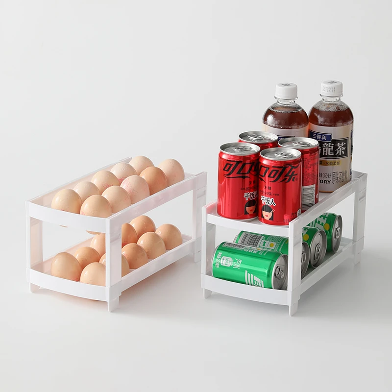 小丸日本双层鸡蛋收纳盒10洞塑料蛋托厨房冰箱饮料冷藏储物盒食品