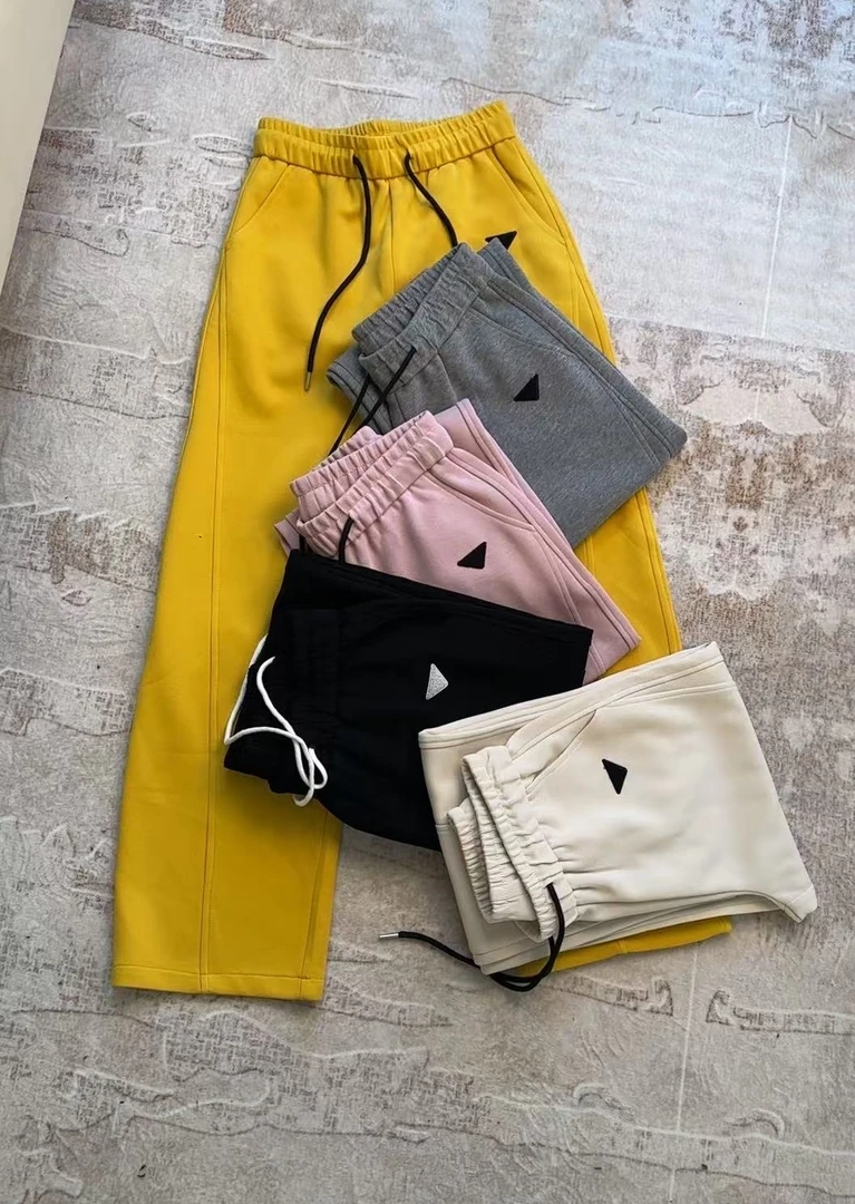 三角标四季款显瘦百搭卫裤弯刀裤直筒休闲裤高腰韩版休闲裤女裤