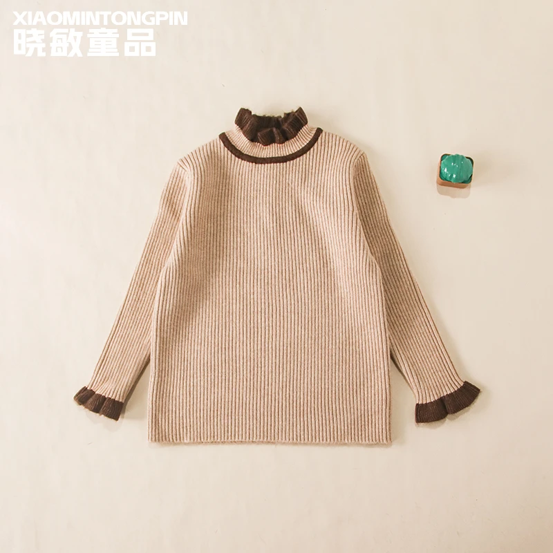 木耳边领口毛衣3C3605