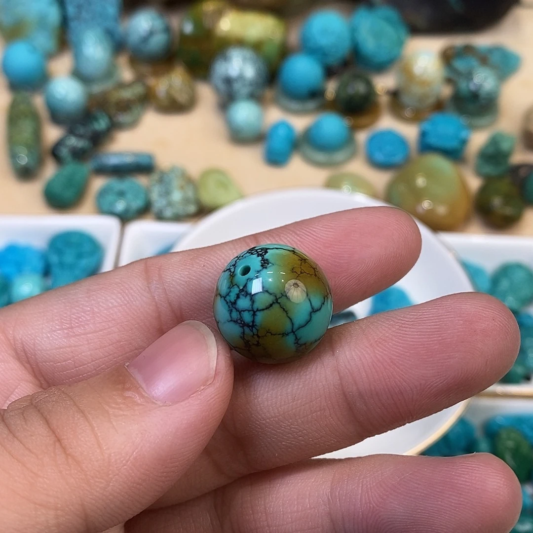 绿松石未镶嵌圆珠