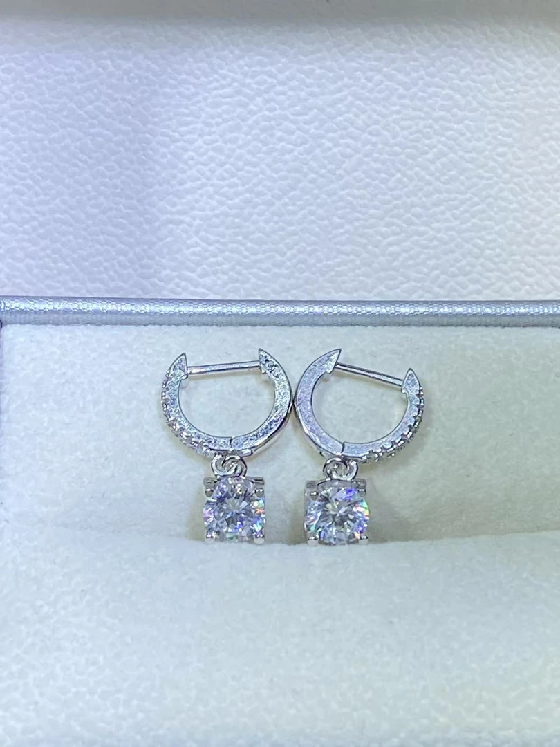 非金属珐琅耳饰  【米米甄选 绚丽多彩】白色耳钉　Y-2254