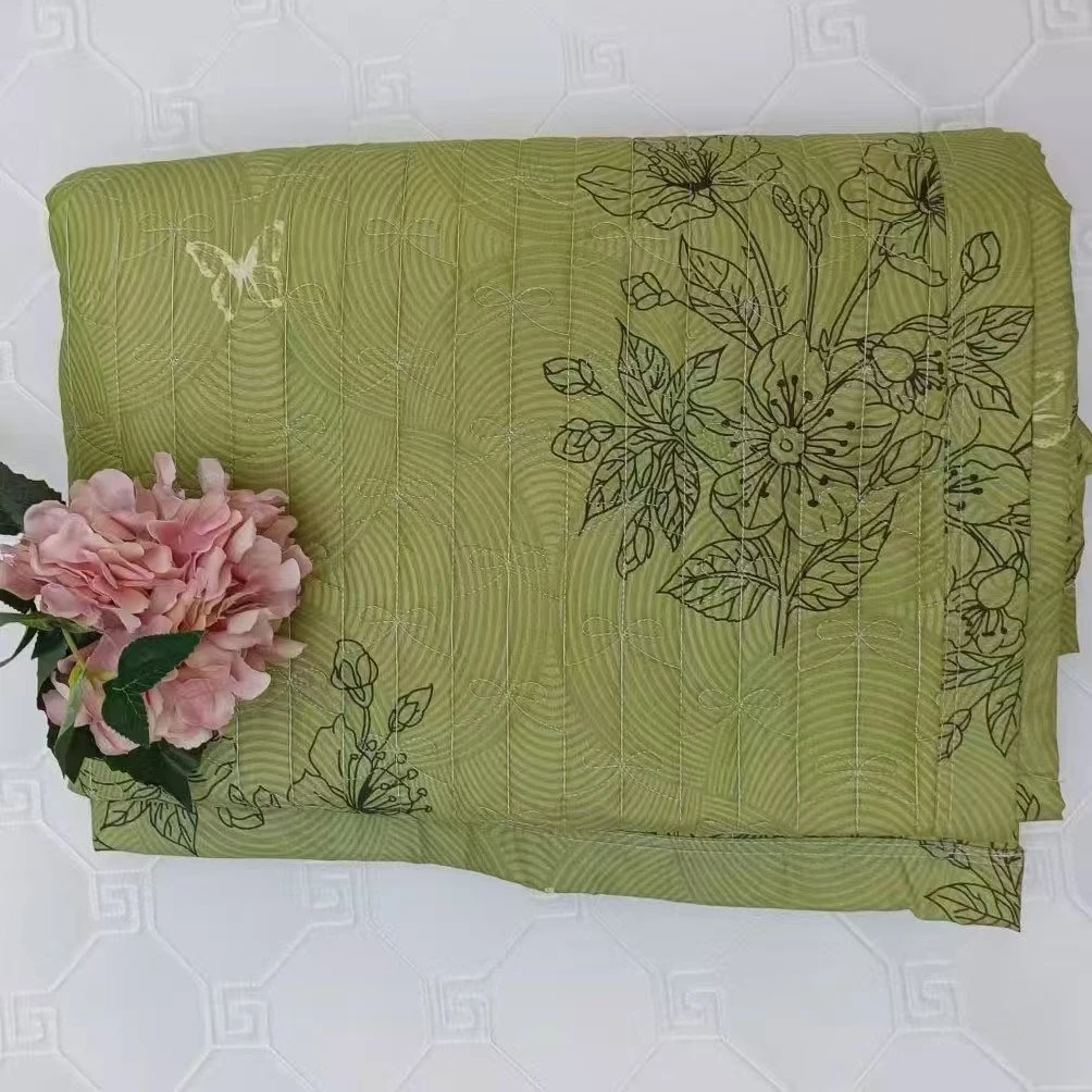 绗缝水洗棉床盖--花季时光200*230