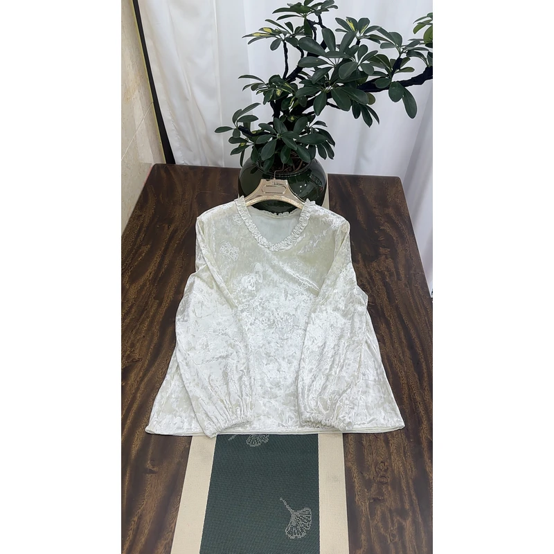 908【飞舞】高端订制上衣 重工刺绣休闲女士夏季复古修身