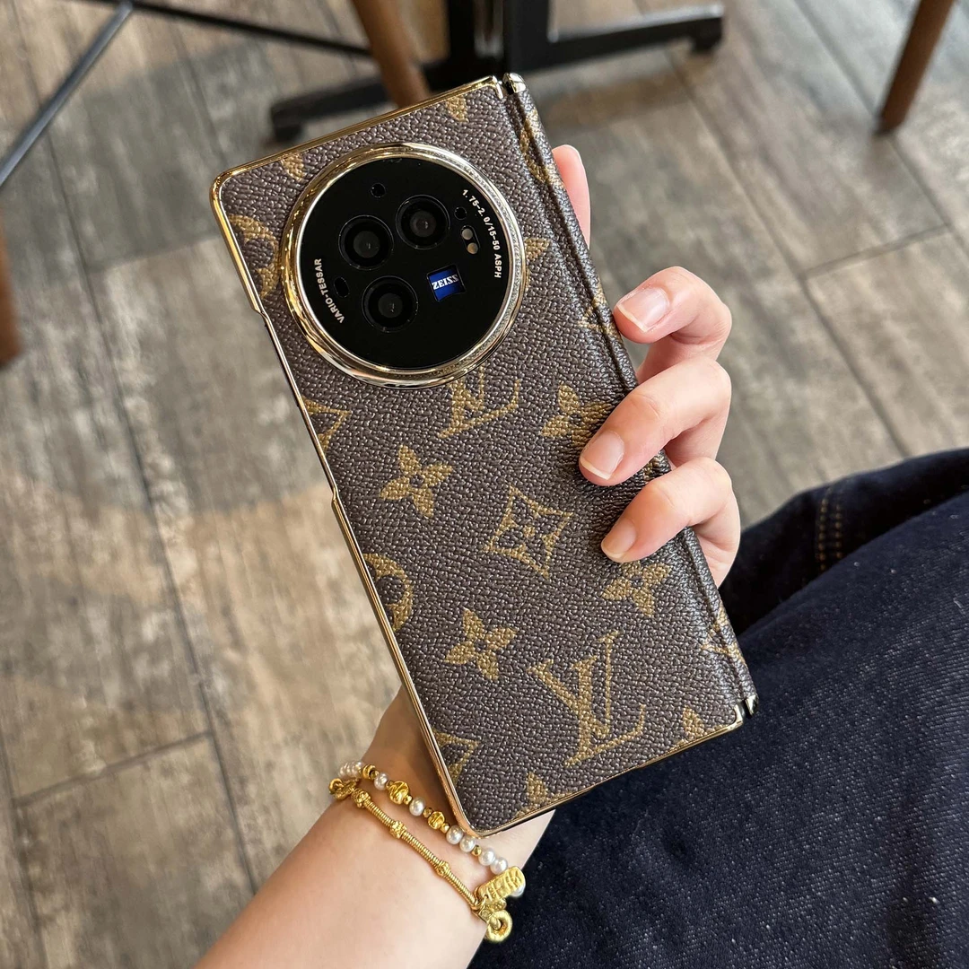 适用vivoxfold3全包潮牌手机壳vivoxfold5真皮镜头全包保护套