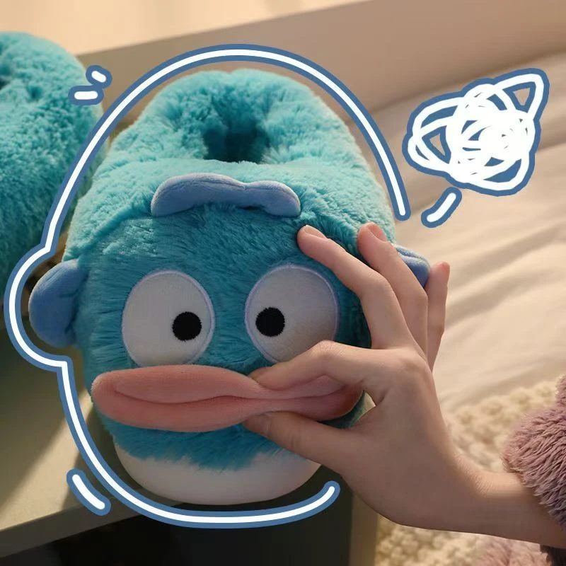 小丑鱼冬季棉拖鞋毛毛女士室内居家毛绒情侣厚底防滑可爱保暖棉鞋