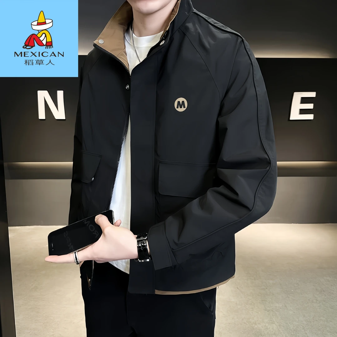 稻草人潮牌工装外套男高级感痞帅短款夹克男装2025新款男士休闲春